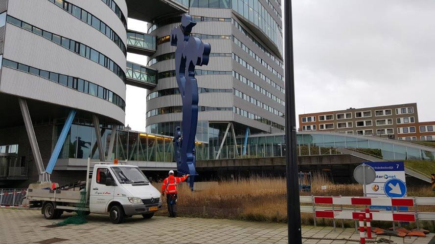 Verplaatsing beeldengroep van de Spaklerweg naar Amstel Business Park, Amsterdam.