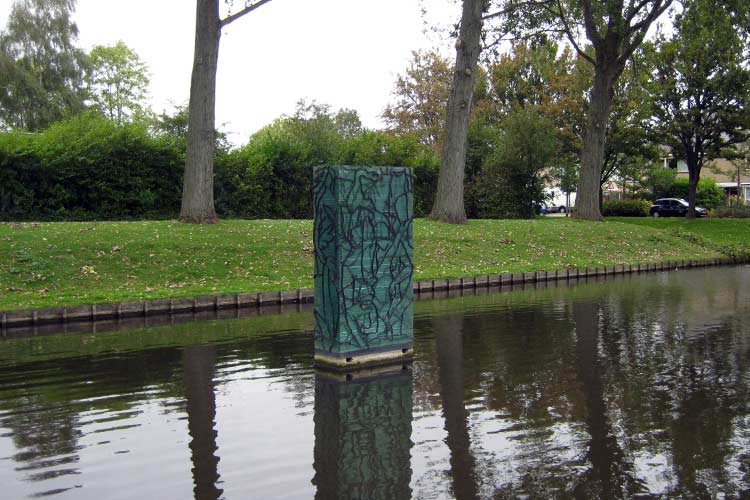 Herstellen van glas kunstwerk in Nieuw Vennep.