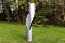 together, diagonal, quarter rotated - een stalen beeld van Henk van Bennekum - beelden in de openbare ruimte.