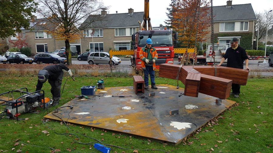 Uitvoering van 'Fibonacci Vakmanschap is Meesterschap' van Tine van de Weyer