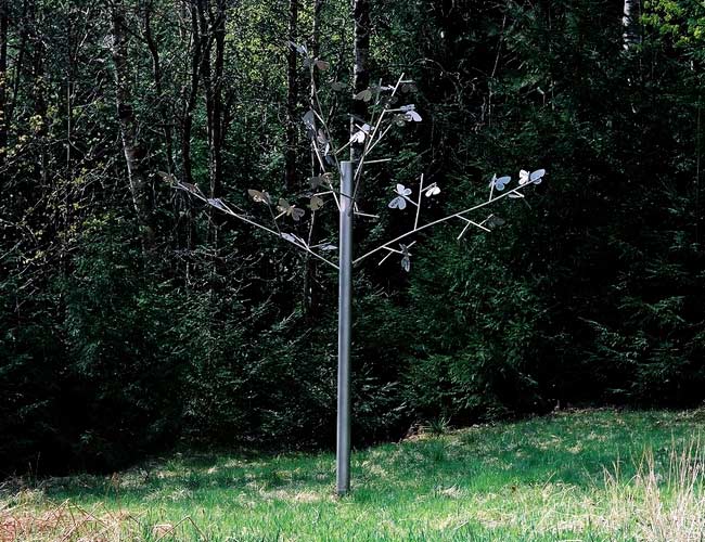 vlinderboom - roest vast staal - Hans Leutscher - uitvoering en plaatsing, Segno d'Arte